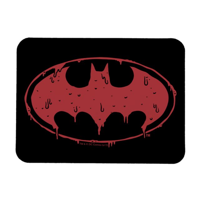 Íman Batman | Logotipo vermelho Oozing (Horizontal)