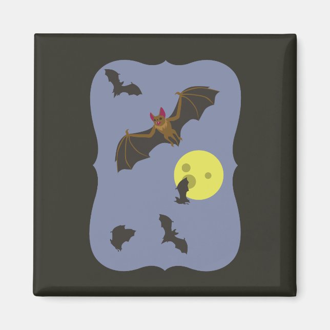 Íman Bats de Halloween Spooky (Frente)
