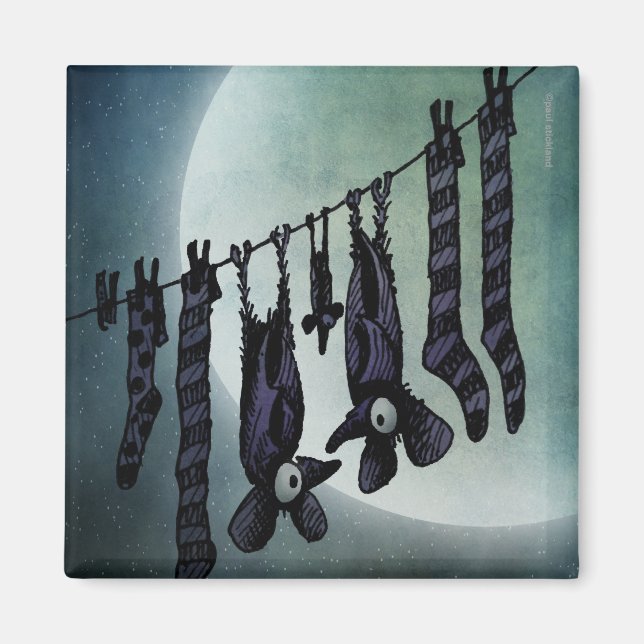 Íman Bats de Lua Engraçados (Frente)