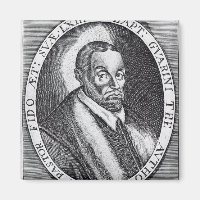 Íman Battista Guarini, frontispício do 'Il Pastor' (Frente)