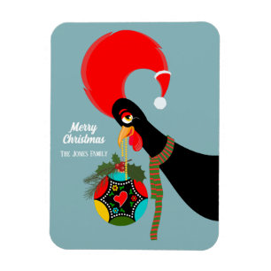 Íman Bauble de Natal Sagrado do Galo Português