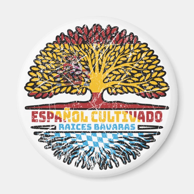 Íman Baviera Bávaro Espanha Espanhol Raízes da Árvore B (Frente)