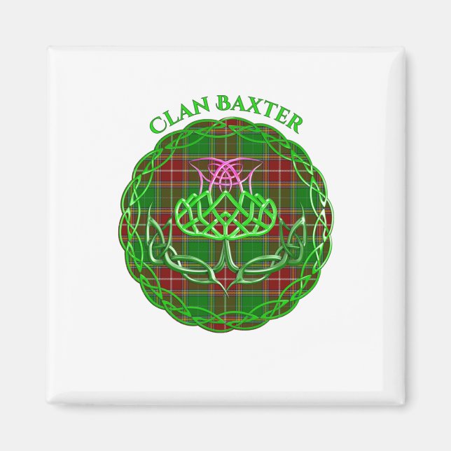 Íman Baxter Scottish Tartan Celtic Thiste (Frente)