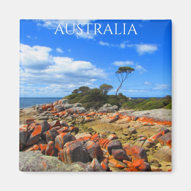 Íman Bay Fires, Tasmânia, Austrália Magnet (Frente)