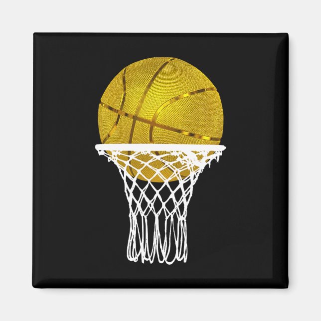 Íman Bball Troféu Dourado de basquetebol Homens Present (Frente)
