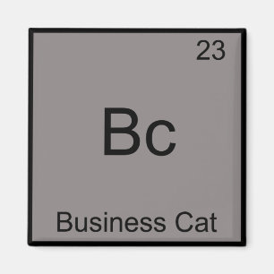 Íman Bc - Gato Empresarial Símbolo de Elemento de Quími