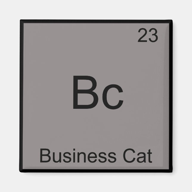 Íman Bc - Gato Empresarial Símbolo de Elemento de Quími (Frente)