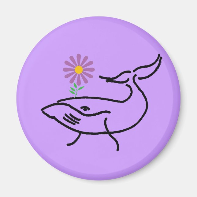 Íman BD- Magneta De Desenho De Baleia (Frente)