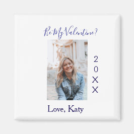 Íman Be my valentine love name purple year photo simple