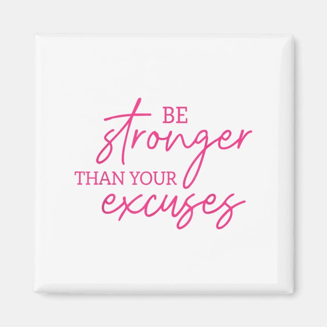 Íman Be Stronger Than Your Excuses Shirt Workou Women M (Frente)