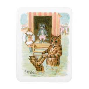Íman Beach Cats de Louis Wain