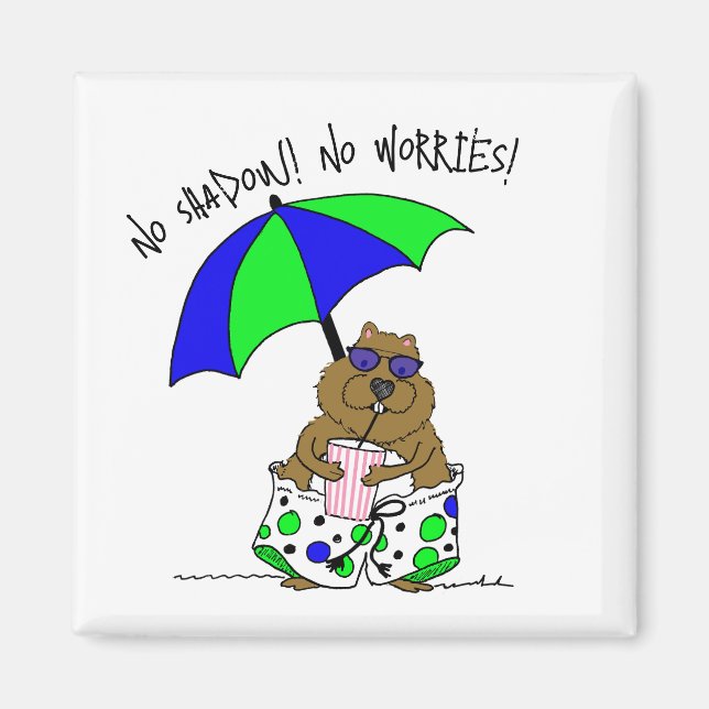 Íman Beach Day Groundhog (Frente)