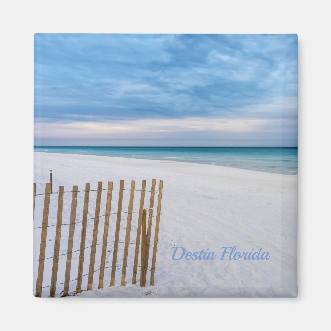 Íman Beach Fence Morning Destin Florida Magnet (Frente)