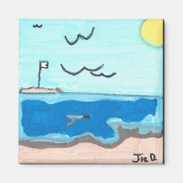 Íman Beach Scene Magnet