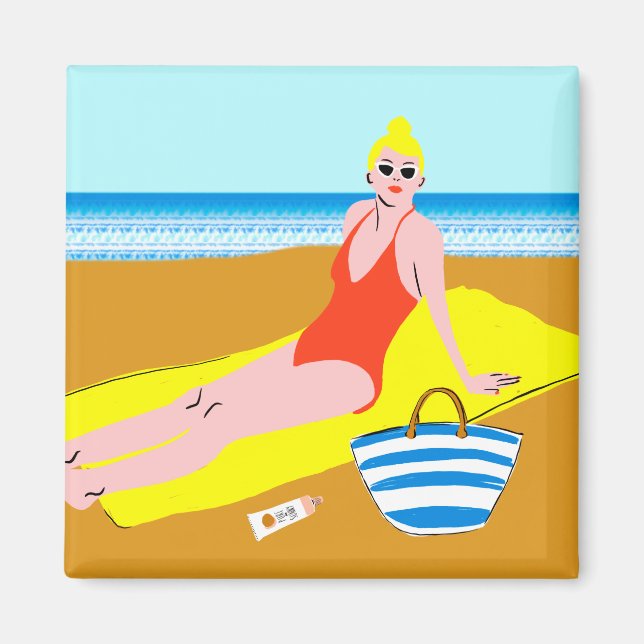 Íman Beachy Keen - Amarelo (Frente)