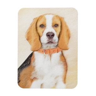 Íman Beagle Hound Dog Painting Original Animal Art