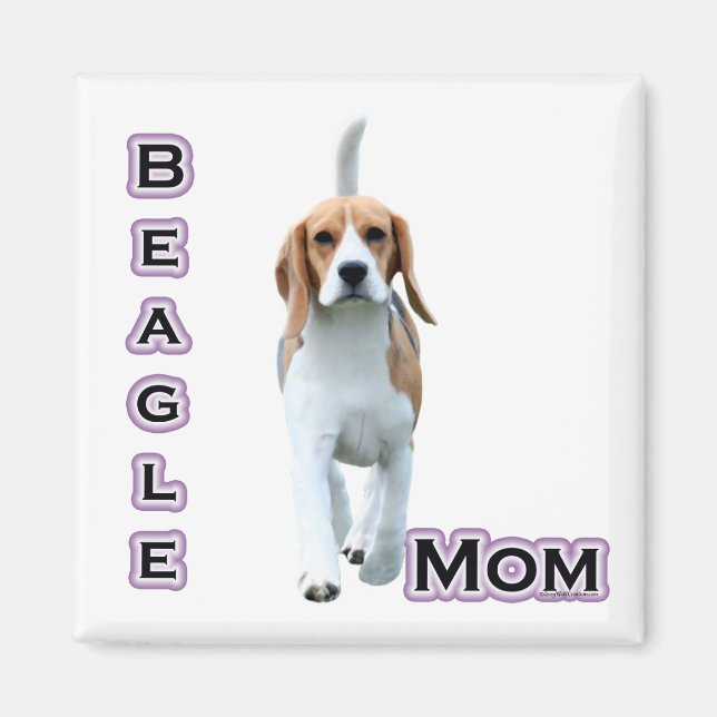 Íman Beagle Mãe 4 - Magnet (Frente)