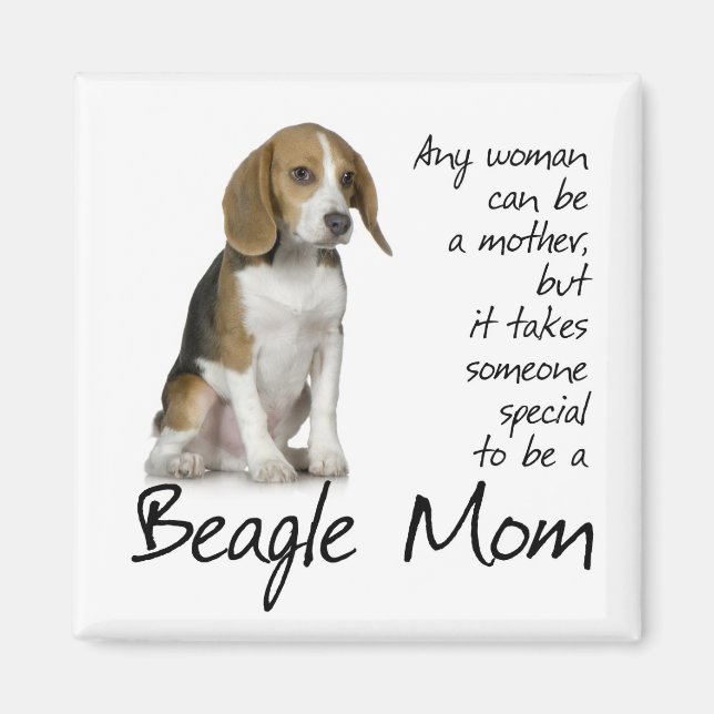 Íman Beagle Mãe Magnet (Frente)