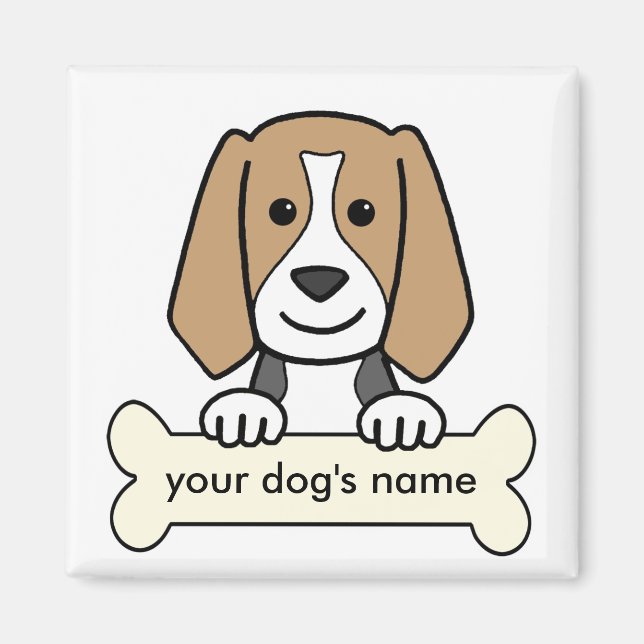 Íman Beagle Personalizado (Frente)