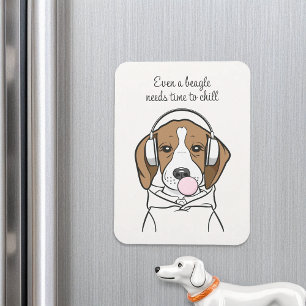 Íman Beagle Refrigerante com Bubblegum Cute Engraçado C