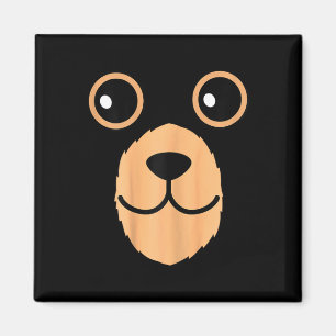 Íman Bear Face Halloween Costume Urso Castanho