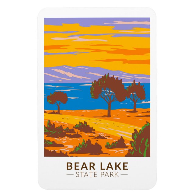 Íman Bear Lake State Park Utah Vintage (Vertical)