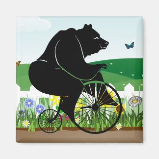 Íman Bear Riding Bike