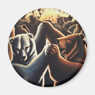 Íman Bears Dançando Fridge Magent Wildlife Art Gifts