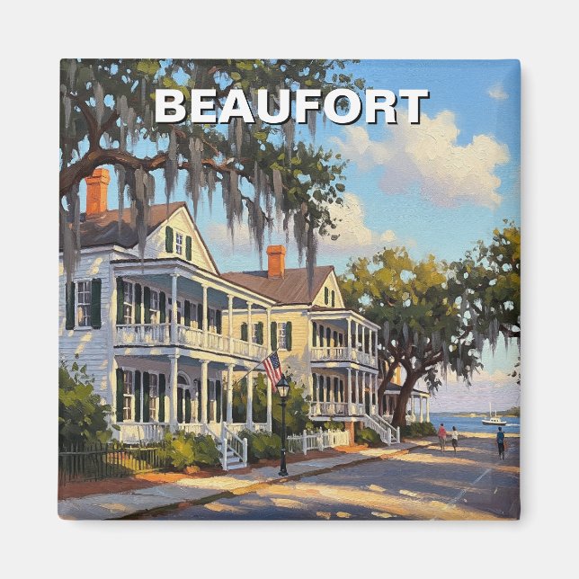 Íman Beaufort North Carolina Souvenir (Frente)