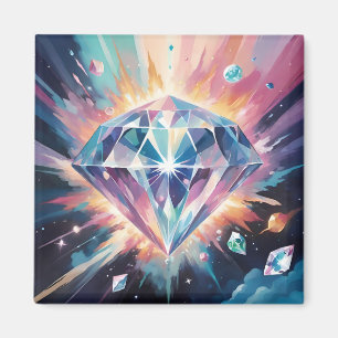 Íman Beautiful diamond in space