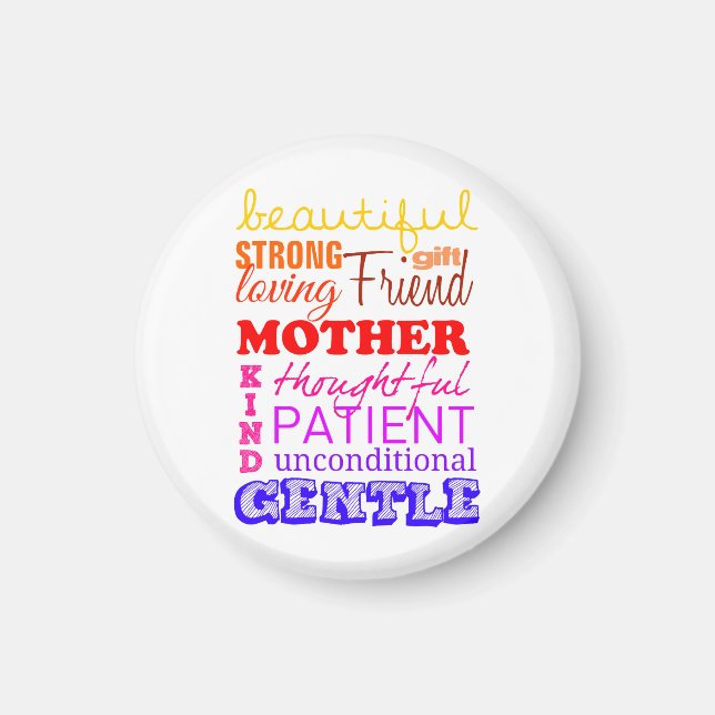 Íman Beautiful, strong, friend, patient mother (Frente)