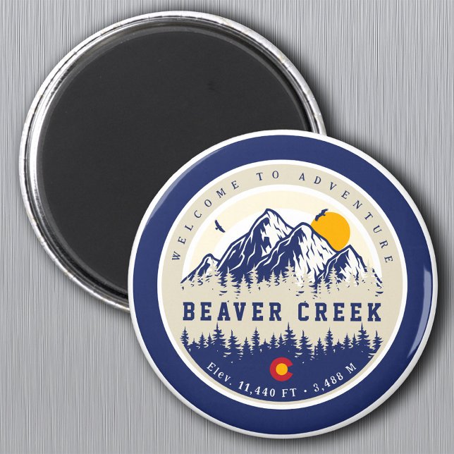 Íman Beaver Creek Colorado Flag Mountain Souvenir (Criador carregado)