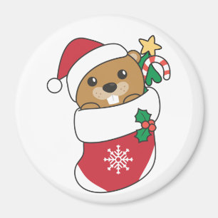 Íman Beaver Natal Neve Inverno Beaver