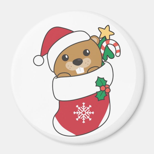 Íman Beaver Natal Neve Inverno Beaver (Frente)