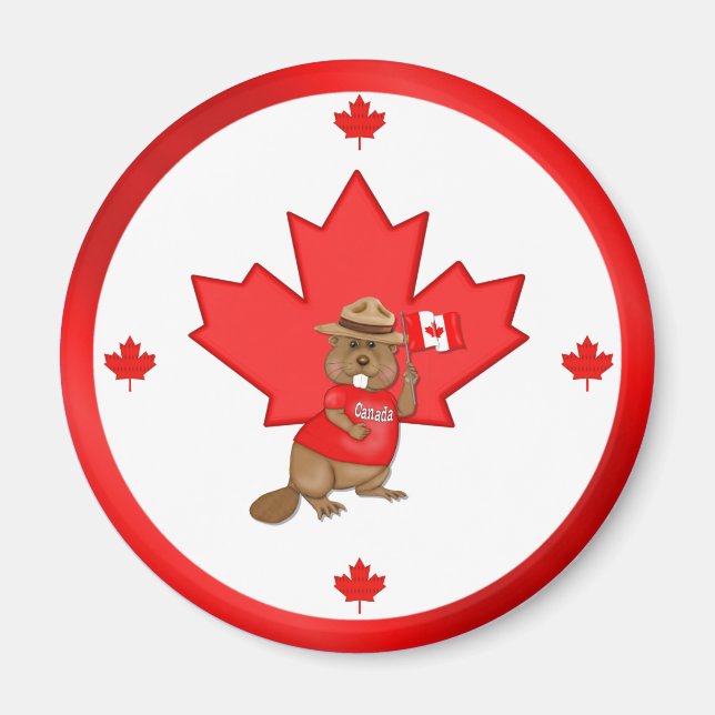 Íman Beaver orgulhosamente canadense (Frente)
