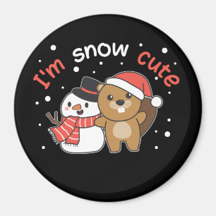 Íman Beaver, sou o magneta Snowman Cute Snowman