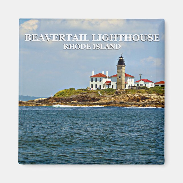 Íman Beavertail Light, Rhode Island Magnet (Frente)