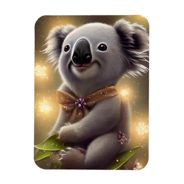 Íman Bebê Adorável Sorrindo Urso Koala (Vertical)