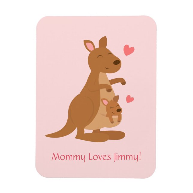Íman Bebê Canguru Fofo Joey Para Crianças (Vertical)