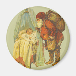 Íman Bebê de Natal Santa Claus Vintage