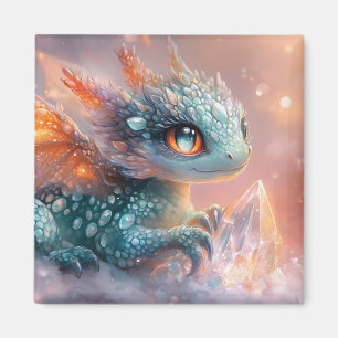 Íman Bebê Dragão Adorável com Gema de Cristal: Arte Fan