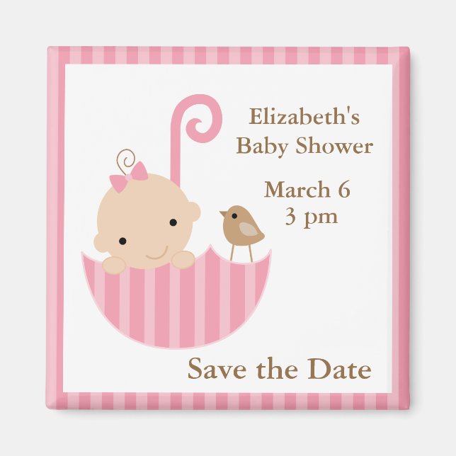 Íman Bebê e pássaro no guarda-chuva (Frente)