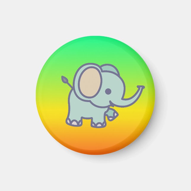Íman Bebê Elefante Cartoon Fofo-47767 (Frente)