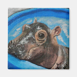 Íman Bebê Fiona na piscina