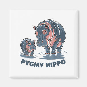 Íman Bebê Fofo Hipopótamo Pigmó Moo Deng Zoo Divertido