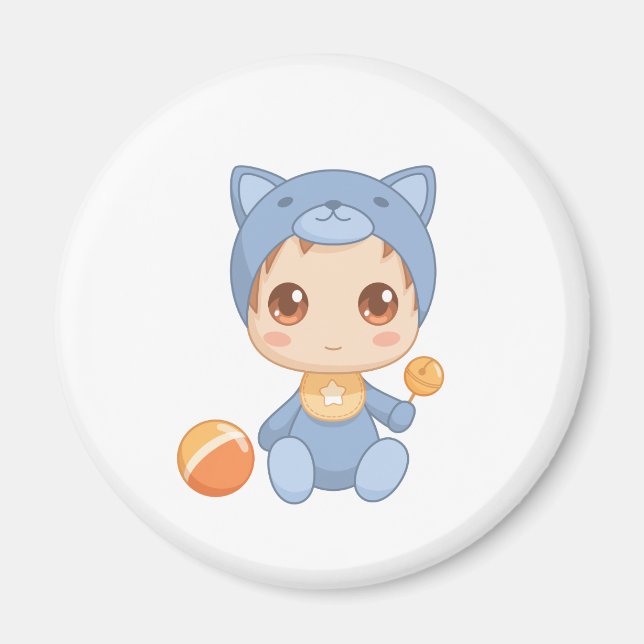 Íman Bebê Garota Gato De Jumpa (Frente)