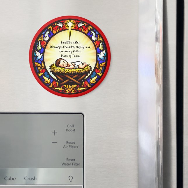 Íman Bebê Jesus Príncipe da Ronda da Paz Presente (In Situ (Fridge))