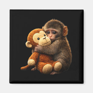 Íman Bebê macaco soco pelúcia macaco fofo soco pelúcia