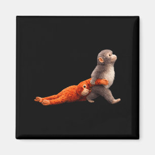 Íman Bebê macaco sozinho engraçado soco time de brincad