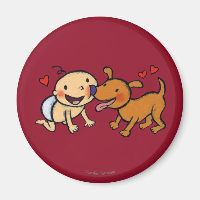 Íman Bebê Nose Kisses do Cão (Frente)